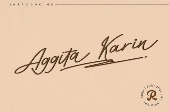 Aggita Karin: A Sweet and Relaxed Handwritten Font for Creative Projects