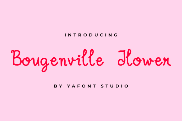 Bougenville Flowers: A Handwritten Font for Timeless Design