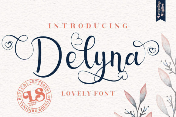 Delyna: A Romantic Handwritten Font for Expressing Love and Creativity