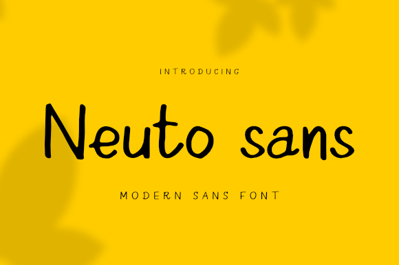 Neuto Sans: A Simple Handwritten Font for Creative Projects