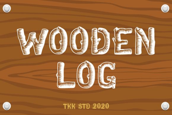 Wooden Log Font: A Natural Touch for Creative Designs